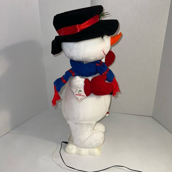 Vintage 1999 Christmas Motionette Animated Snowman Candy Cane 24" Box ~ WORKS!!! - Picture 5 of 8